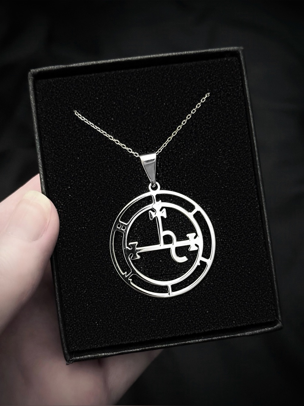 NIB 925 Sterling Silver Lilith Sigil Pendant Necklace
